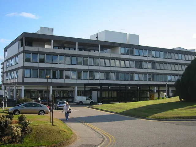 Aberdeen Royal Infirmary op de Foresterhill-campus, waar het vertraagde Anchor-centrum wordt gebouwd.